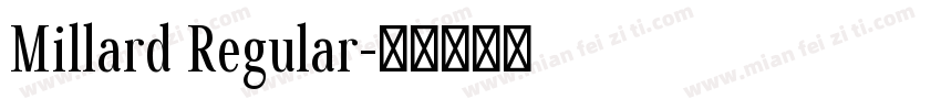 Millard Regular字体转换